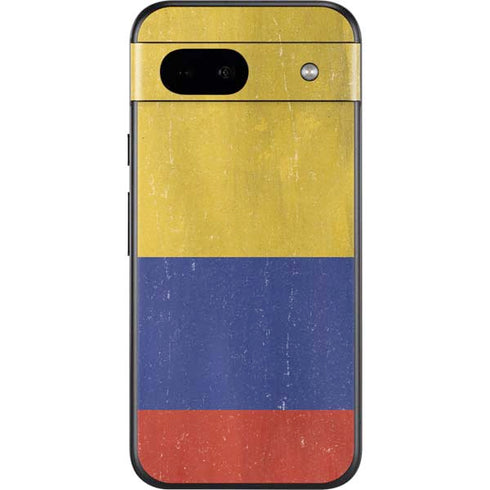 Colombia Flag Distressed Google Pixel 8a Skin